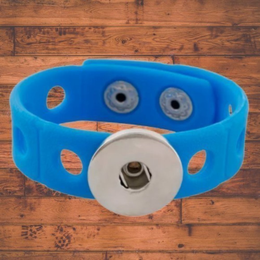 Kids Blue Snap Button Bracelet
